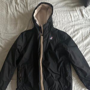 K-Way Claude Orsetto Hooded Jacket. XL Black